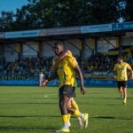 Kelvin Onuigwe jubelt über seinen Treffer gegen Augsburg II