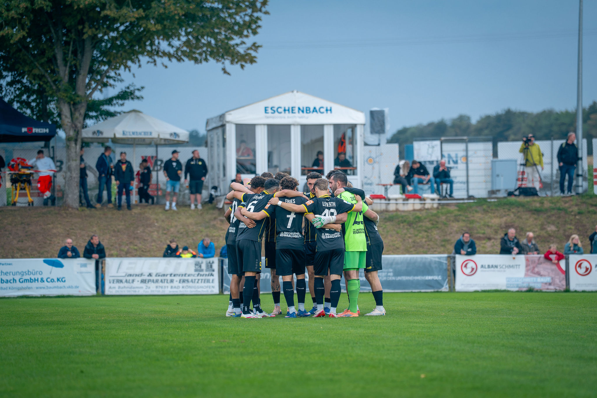 Mannschaftskreis in Aubstadt An die starke zweite Halbzeit in Aubstadt möchte das Team von Lukas Kling in Buchbach anknüpfen.